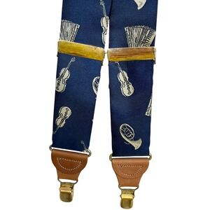 Pelican USA Musical Instrument Novelty Print Suspenders‎ Mens